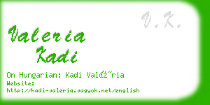 valeria kadi business card